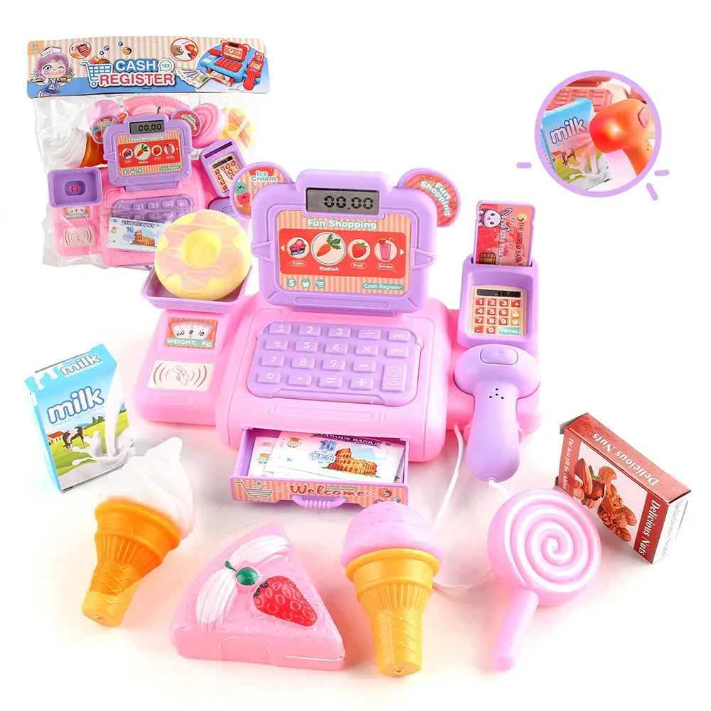 Electronic Supermarket Cashier Toy with Lights & Sound