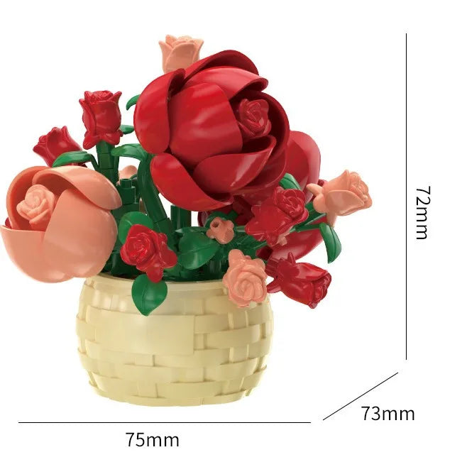 DIY Flower & Plant Building Blocks Set