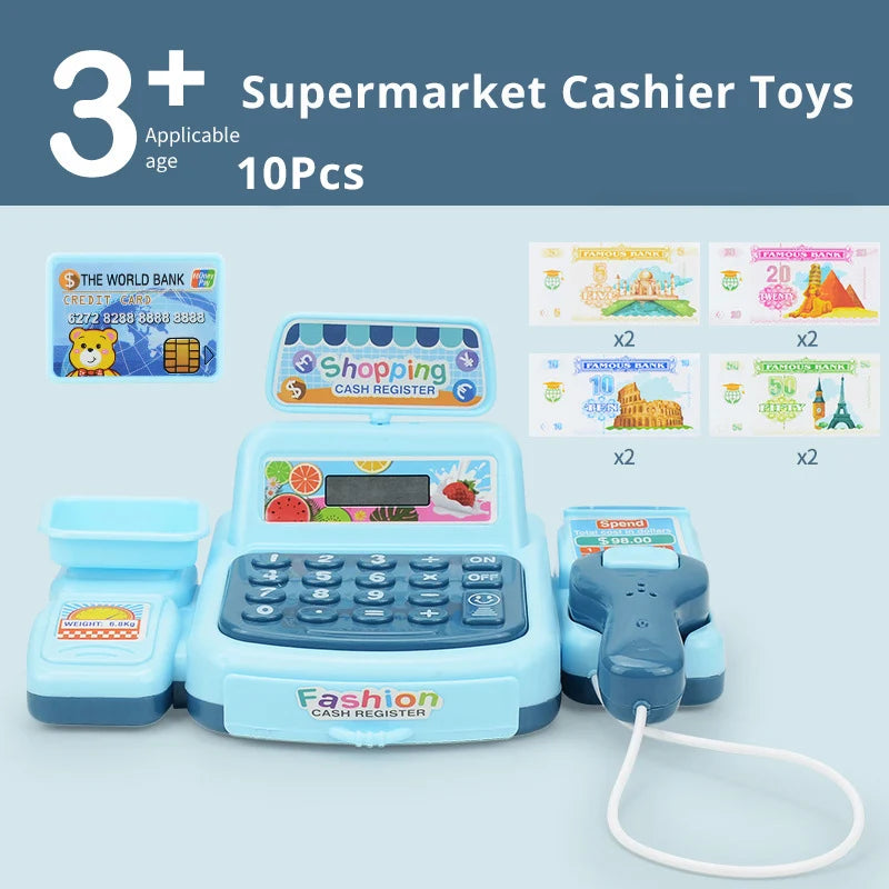 Electronic Supermarket Cashier Toy with Lights & Sound