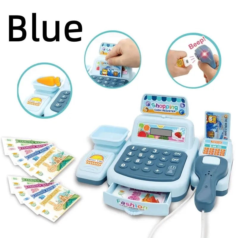 Electronic Supermarket Cashier Toy with Lights & Sound