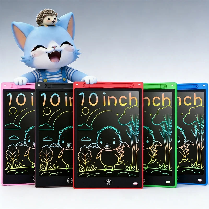 10inch LCD Color Doodle Drawing Board Handwriting Pad Electronic Writing Blackboard Birthday/Back-to-School Gift Educational Toy