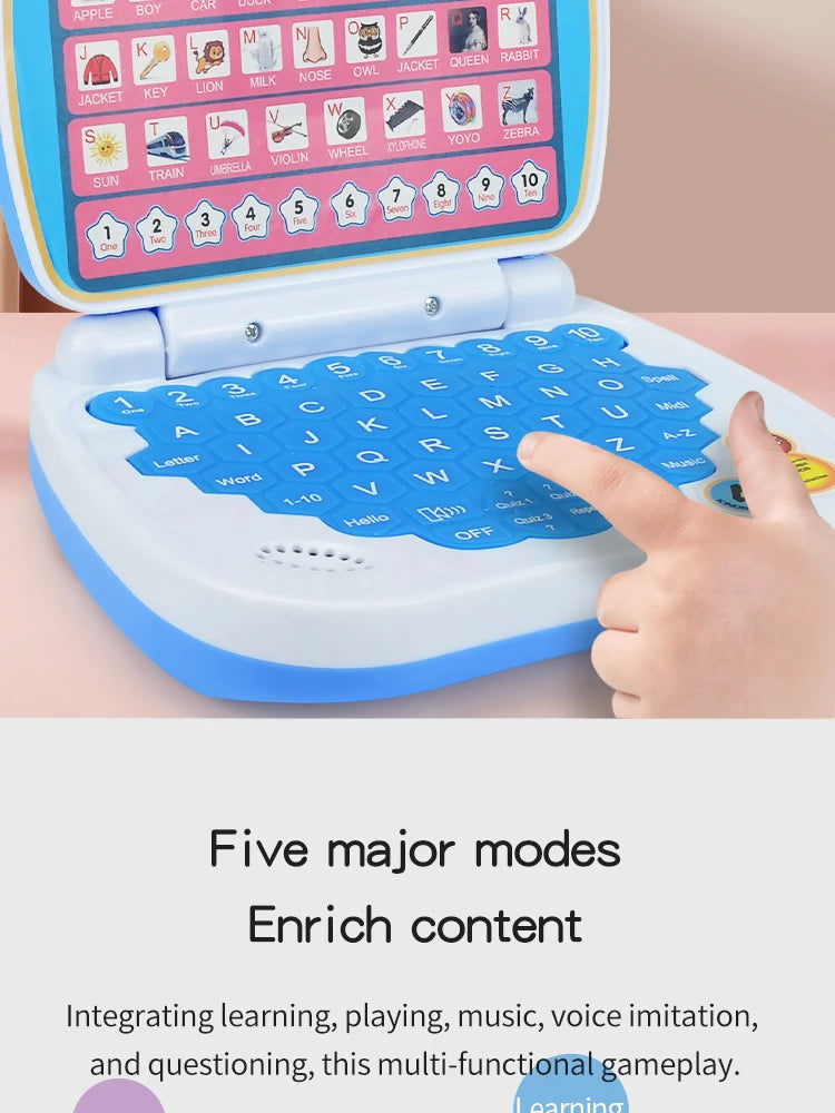 English Learning Laptop Toy – ABC, Numbers & Music for Kids 3+