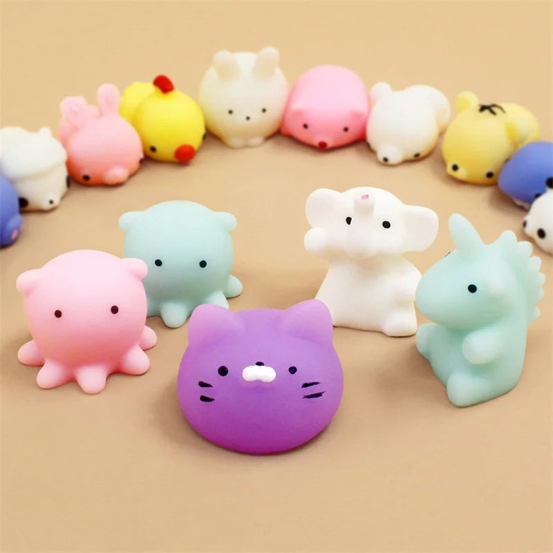 Mochi Squishies Kawaii Animal Toys – Stress Relief Party Favors 5–50 Pack