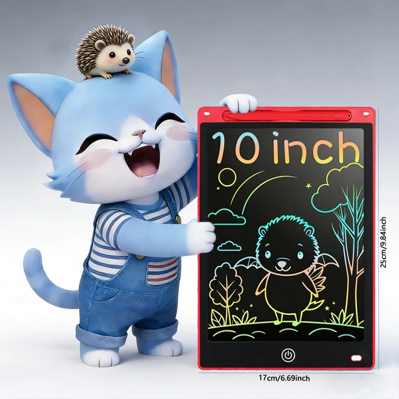 10inch LCD Color Doodle Drawing Board Handwriting Pad Electronic Writing Blackboard Birthday/Back-to-School Gift Educational Toy