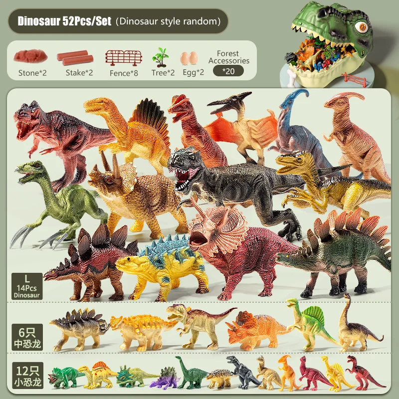 Jurassic Dinosaur World Playset – 46 to 64 Piece PVC Figures & Accessories
