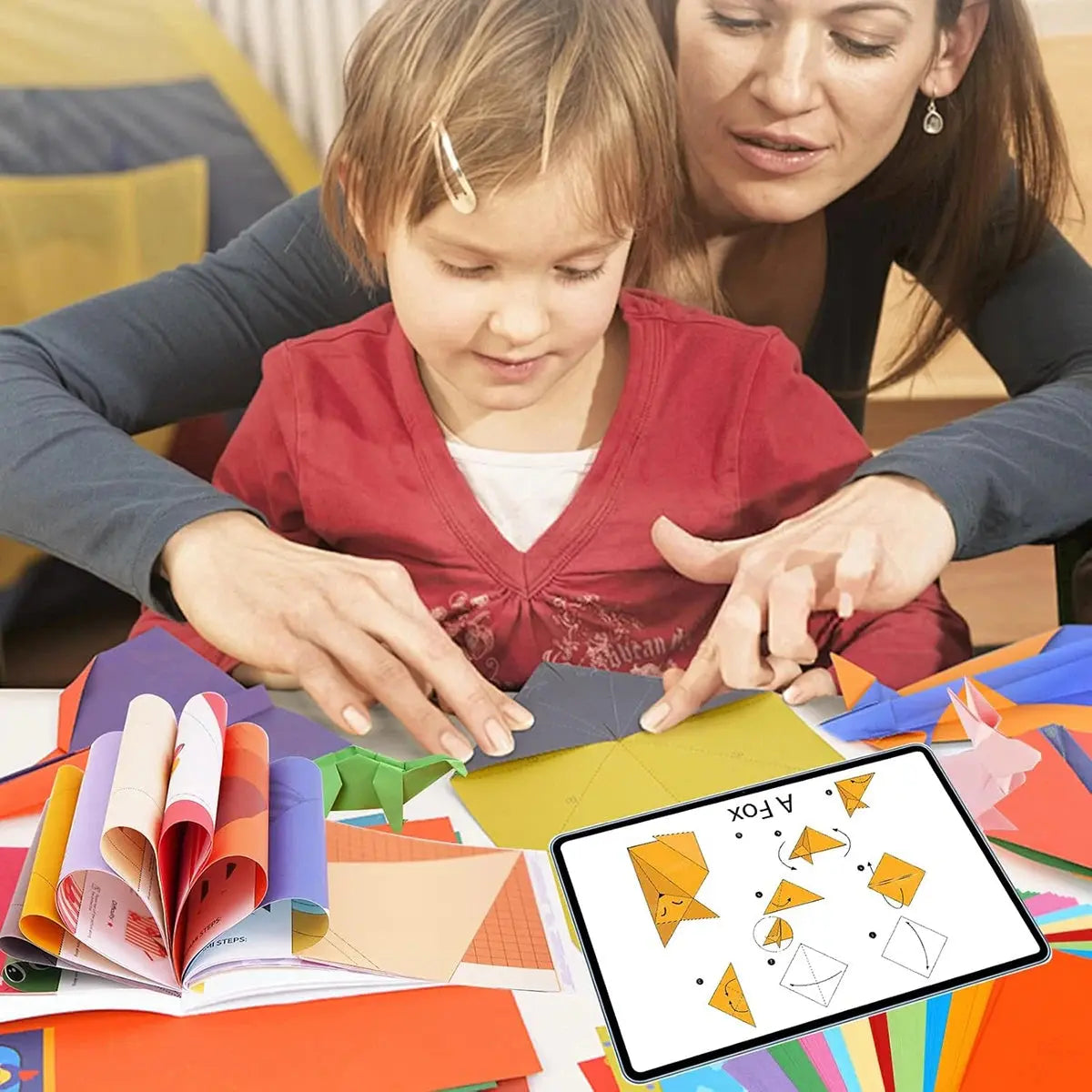 Origami Paper Craft Kit – 30 or 96 Sheets with Guide Book