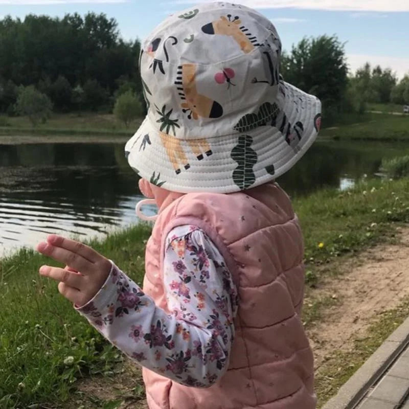 Baby Sun Hat – Cartoon Animal Park Fisherman Hat for Toddlers Ages 3 Months–7 Years