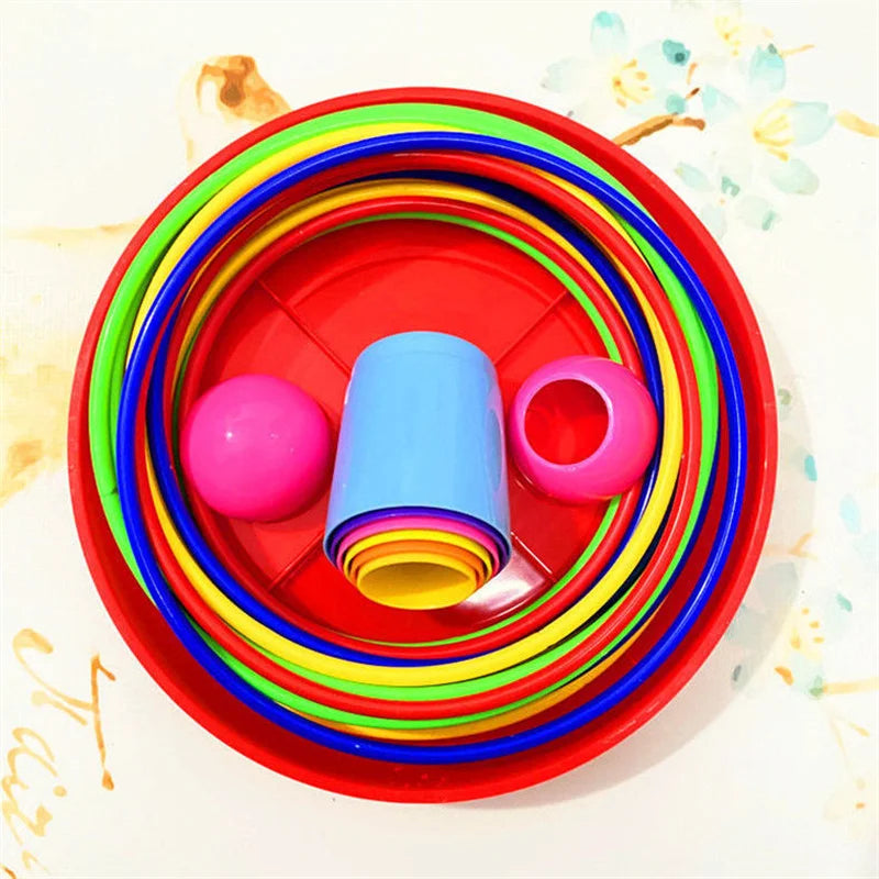 Ring Toss & Stacking Tower Game for Kids