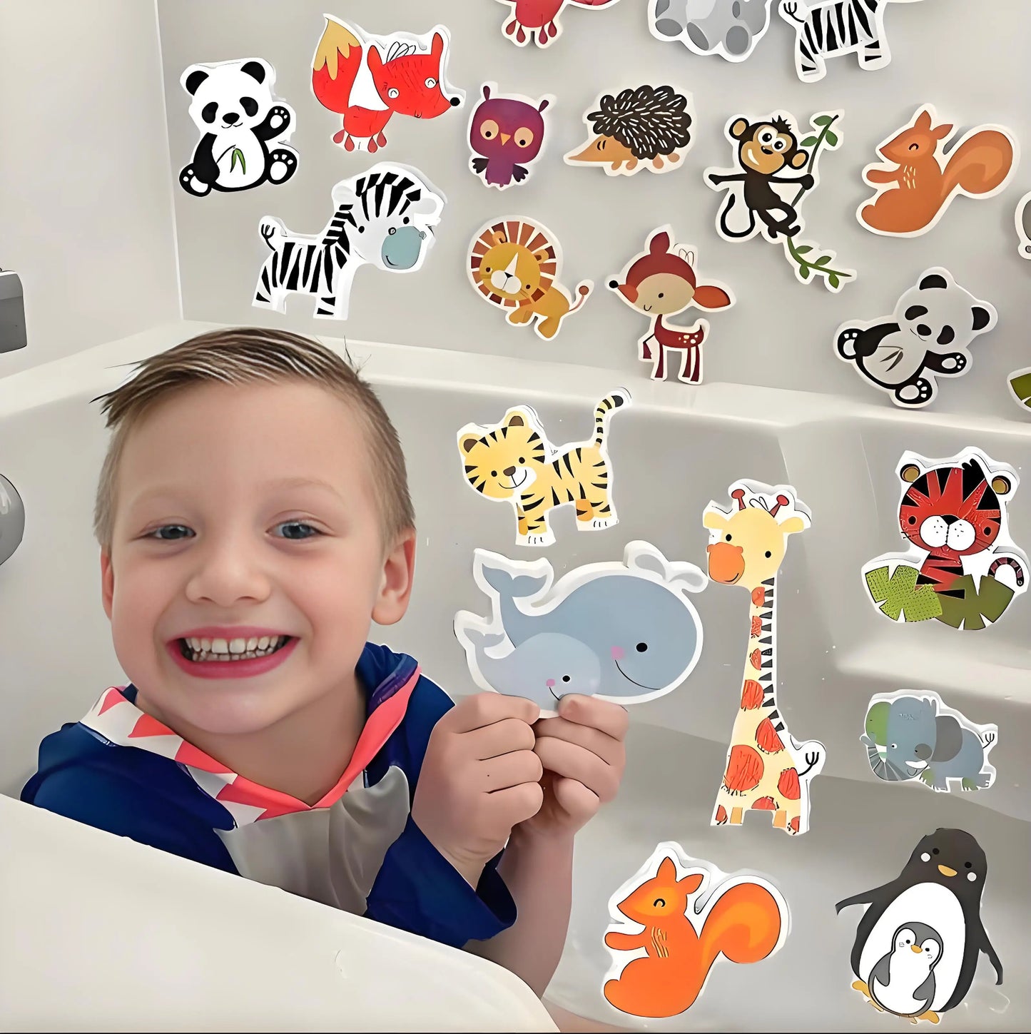 EVA Foam Animal Bath Sticker Toys for Kids
