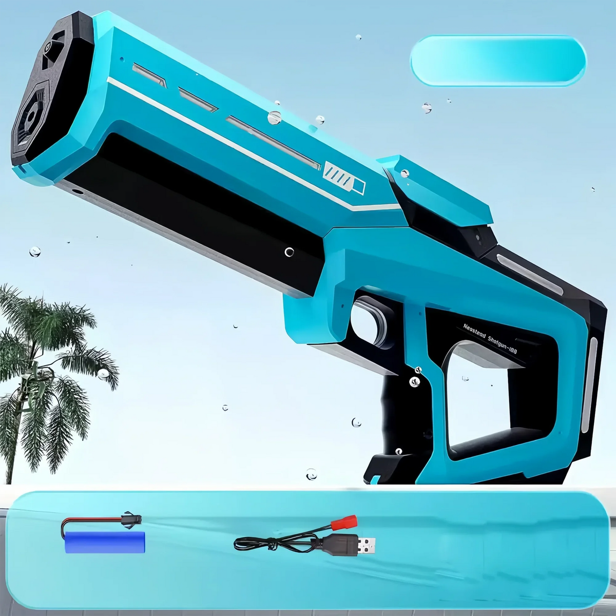 Electric Automatic Water Storage Gun Toys Portable Children Summer Beach Outdoor Fight Fantasy Spray Gun Toys Boy Kid Adult Game TinyToyShop