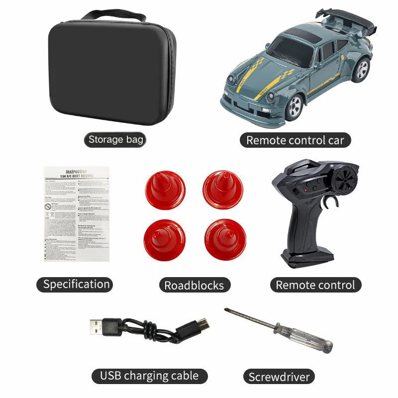 KF20 1:64 Mini Drift RC Car – 4-Wheel Remote Control Desk Racing Toy