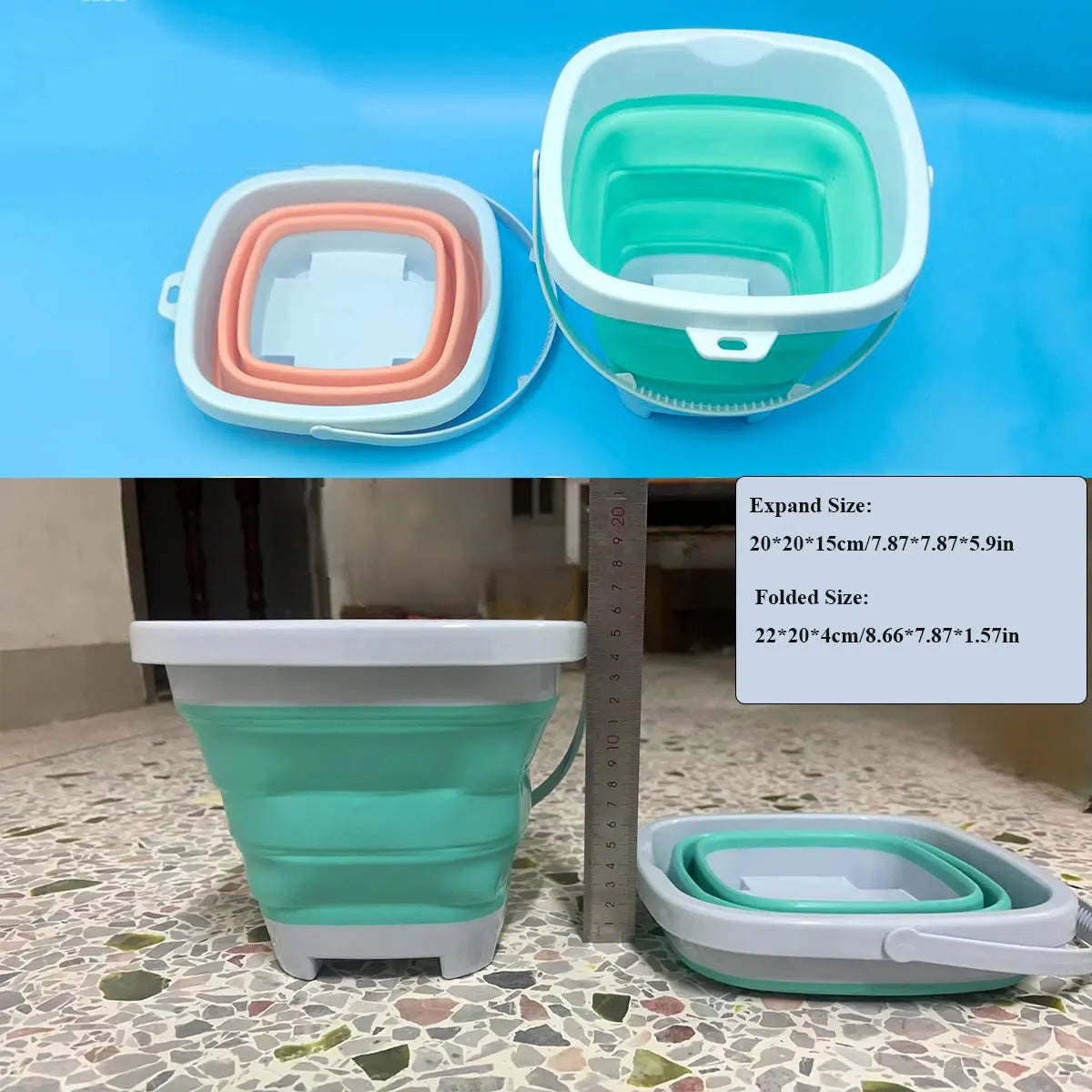 Kids Folding Bucket Sand Play Set – 1, 5 or 11 Pcs Outdoor Sandbox Kit