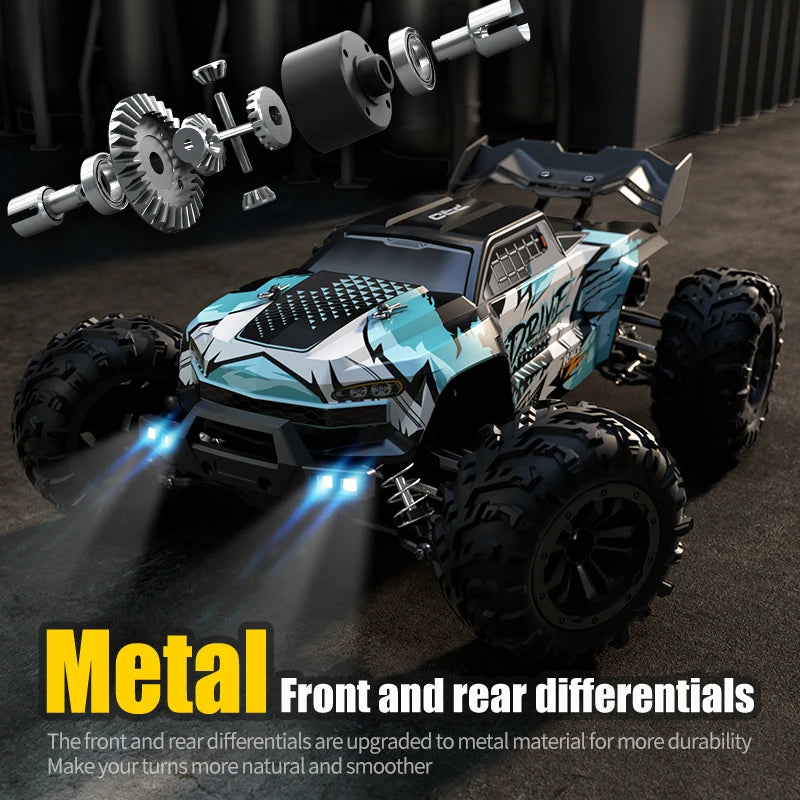 1:16 High Speed 4WD RC Monster Truck – 50 or 70 KM/H with LED Lights