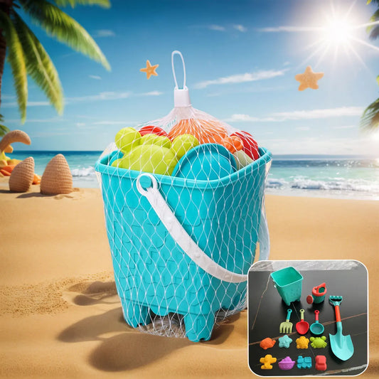 Kids Beach Sand Play Set – Bucket, Shovel & Water Tools (10/14/16 Pcs)