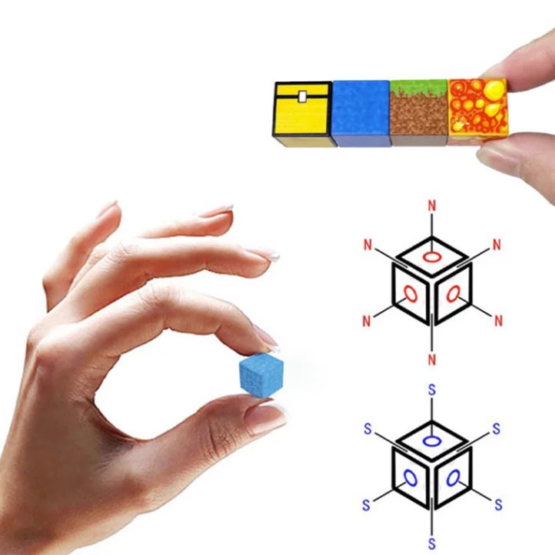 Mine World Magnetic Building Blocks – 50 to 400 Pieces DIY Sensory Toy
