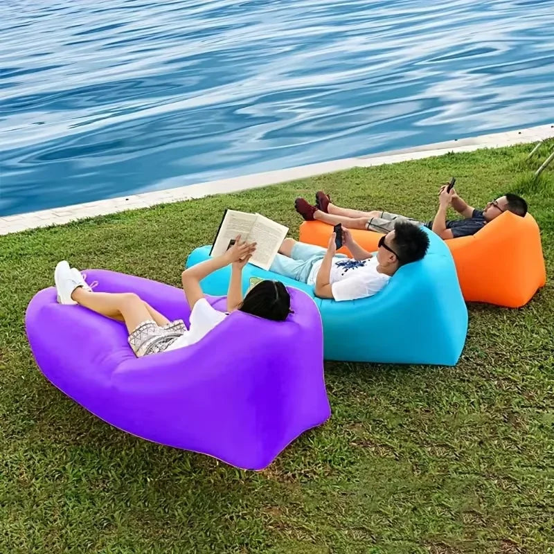 Inflatable Air Sofa Bag – Portable Lounger for Camping, Beach & Festivals