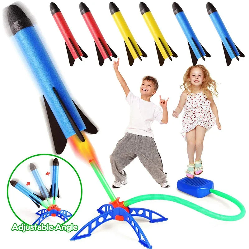 Air-Powered Rocket Launcher Toy for Kids