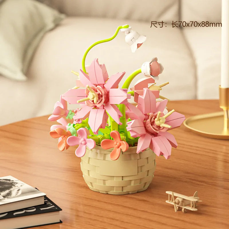DIY Flower & Plant Building Blocks Set