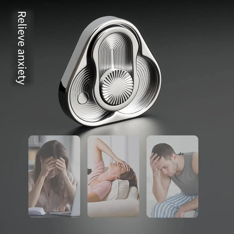 Triangle Spinner Flip Coin EDC Fidget Push Coin Decompression Hand Toy Handle Piece Fidget Spinner Fun Toy