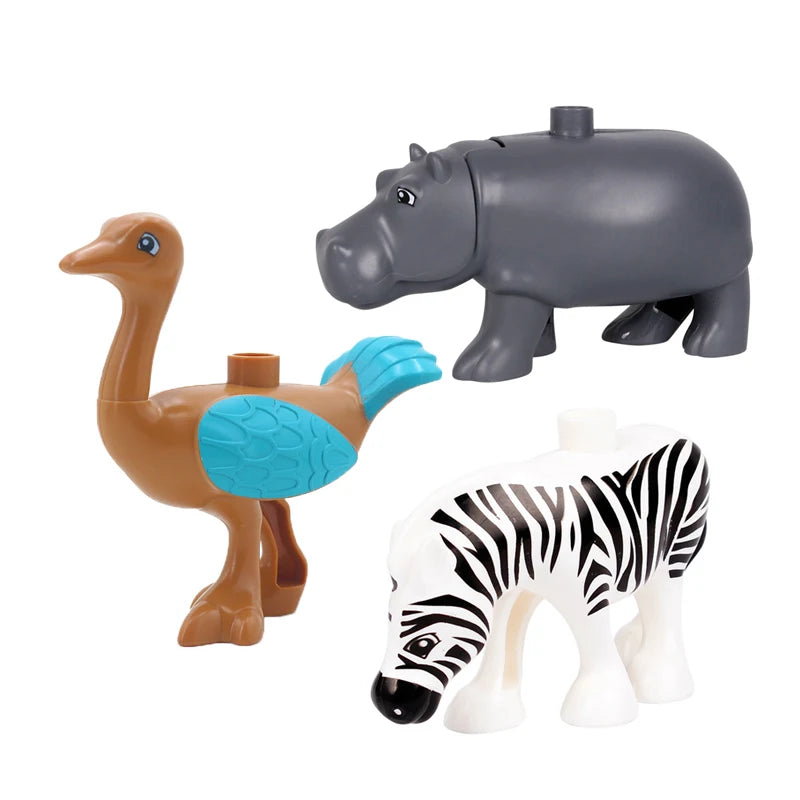 Zoo Animal Building Blocks Set – Compatible with Duplo, Dinosaurs & More