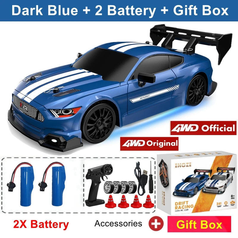 4WD RC Drift Car – GTRPRO 1:24 Scale Racing Car with LED Lights