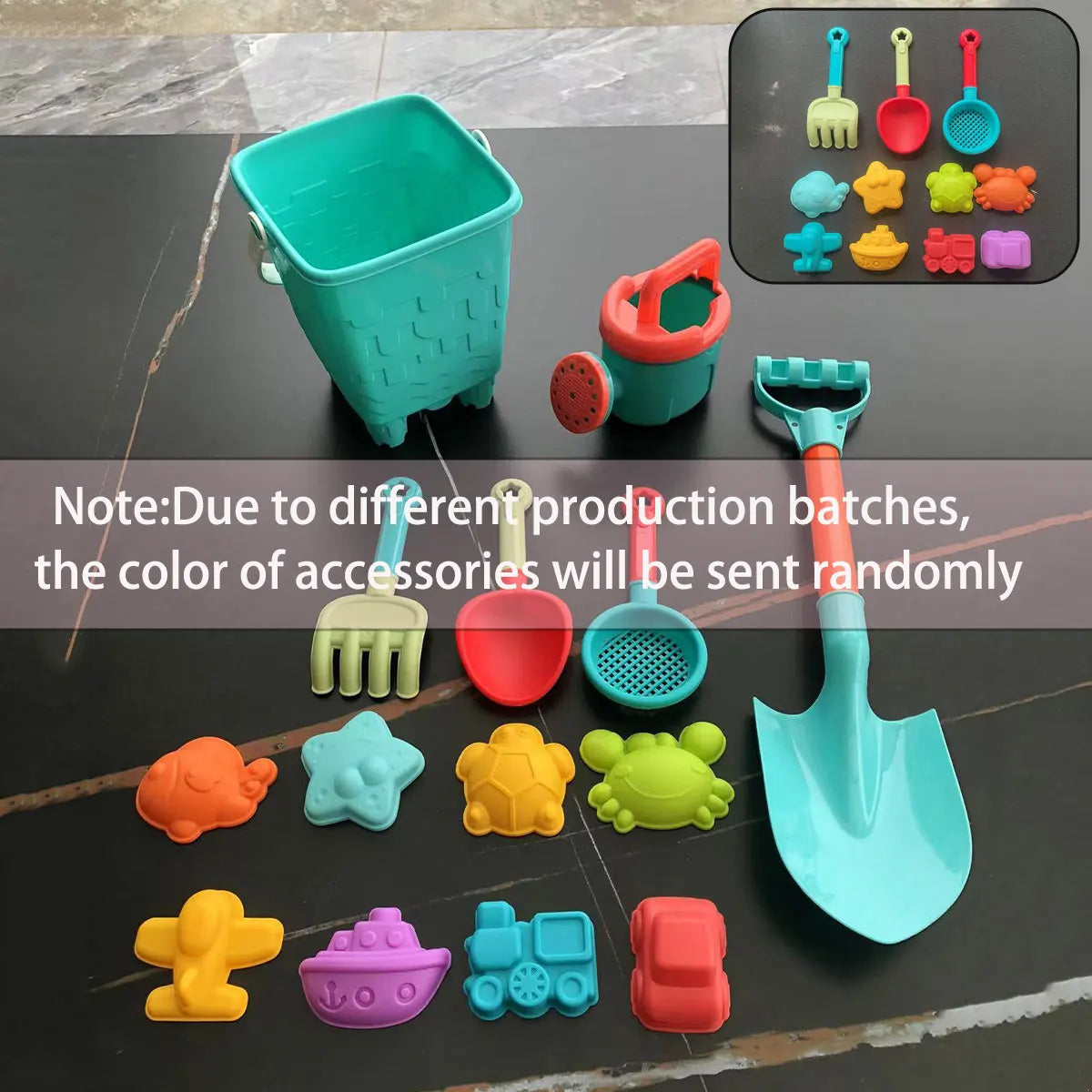 Kids Beach Sand Play Set – Bucket, Shovel & Water Tools (10/14/16 Pcs)