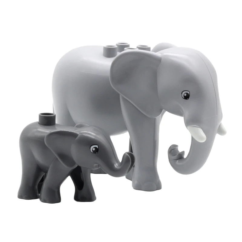 Zoo Animal Building Blocks Set – Compatible with Duplo, Dinosaurs & More