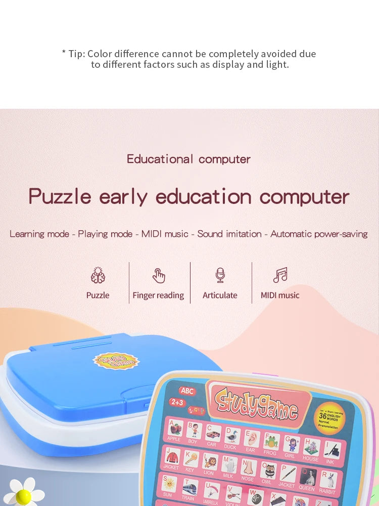 English Learning Laptop Toy – ABC, Numbers & Music for Kids 3+