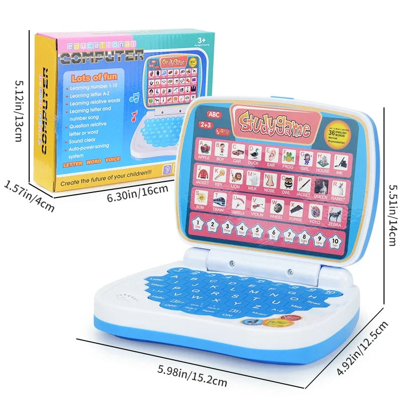 English Learning Laptop Toy – ABC, Numbers & Music for Kids 3+
