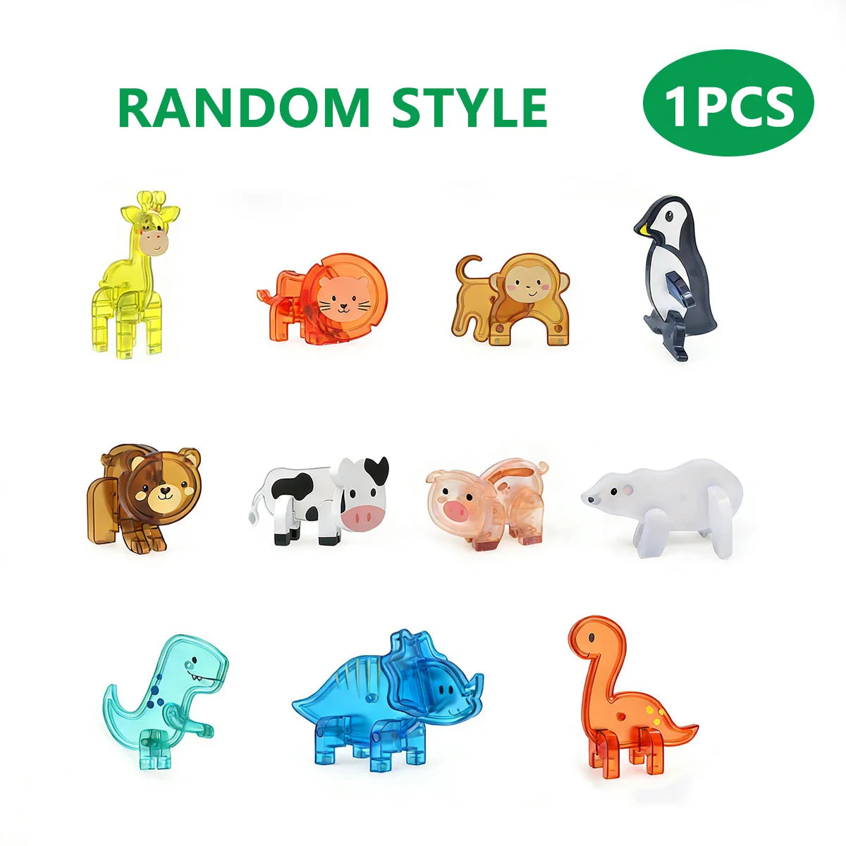 Magnetic Tile Animal Accessories – Mini Animal Puzzle Add-Ons for Kids