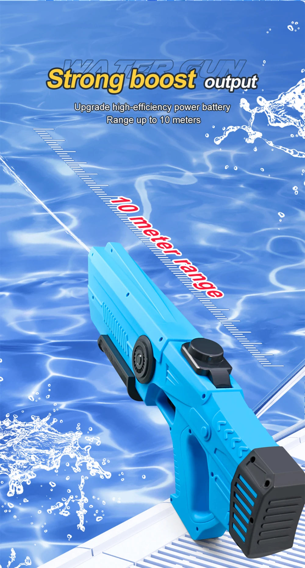 Electric Automatic Water Storage Gun Toys Portable Children Summer Beach Outdoor Fight Fantasy Spray Gun Toys Boy Kid Adult Game