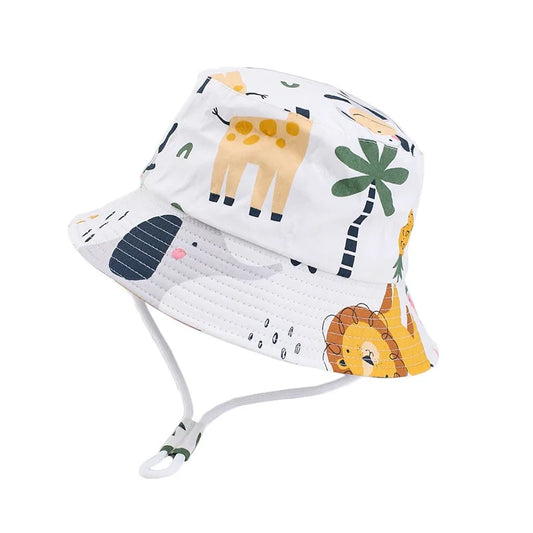 Baby Sun Hat – Cartoon Animal Park Fisherman Hat for Toddlers Ages 3 Months–7 Years