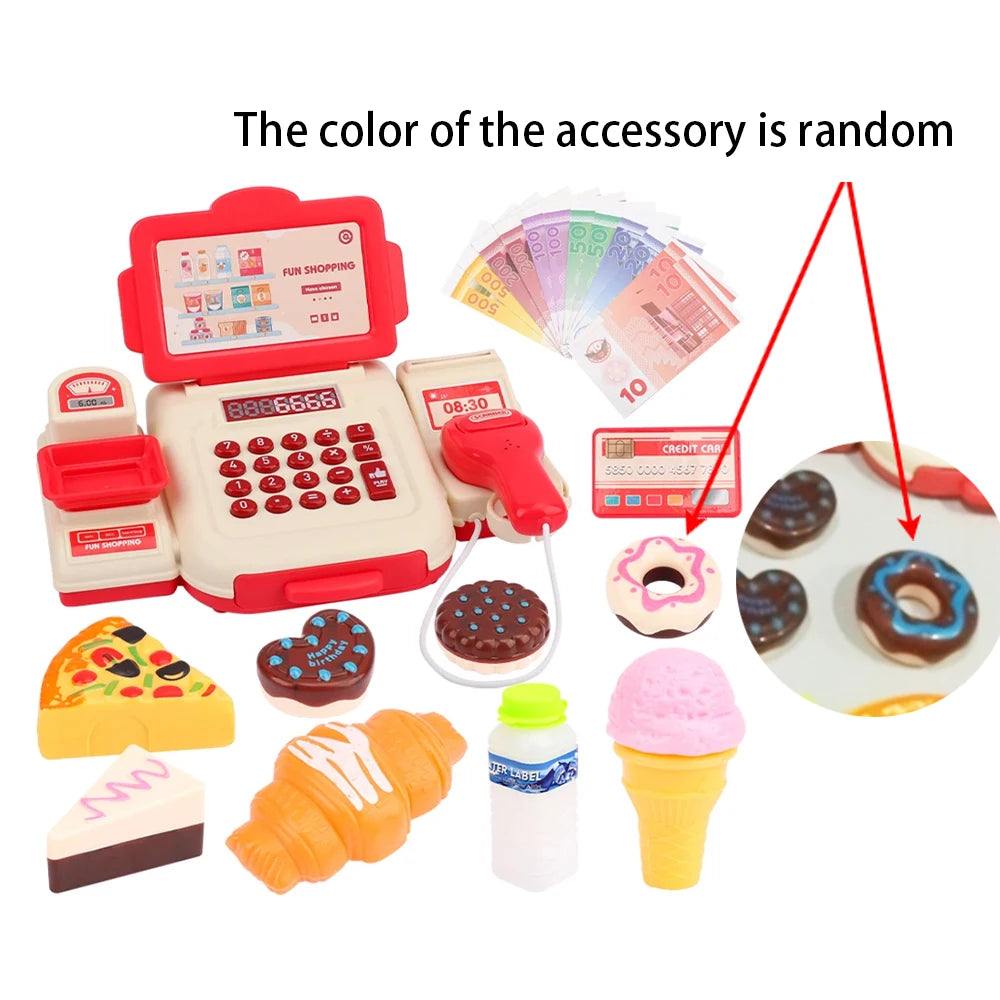 Electronic Supermarket Cashier Toy with Lights & Sound