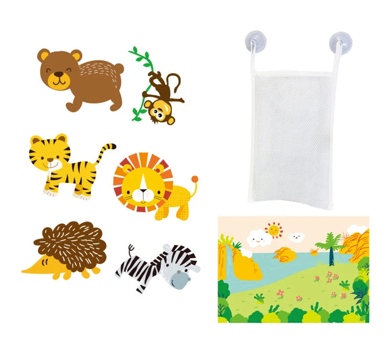 EVA Foam Animal Bath Sticker Toys for Kids