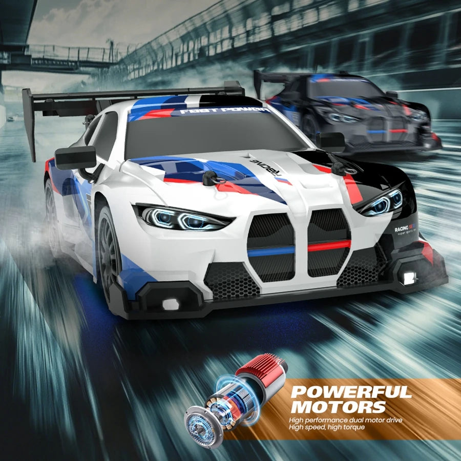 4WD RC Drift Car with LED Lights – 2.4GHz High Speed Off-Road Racing Truck