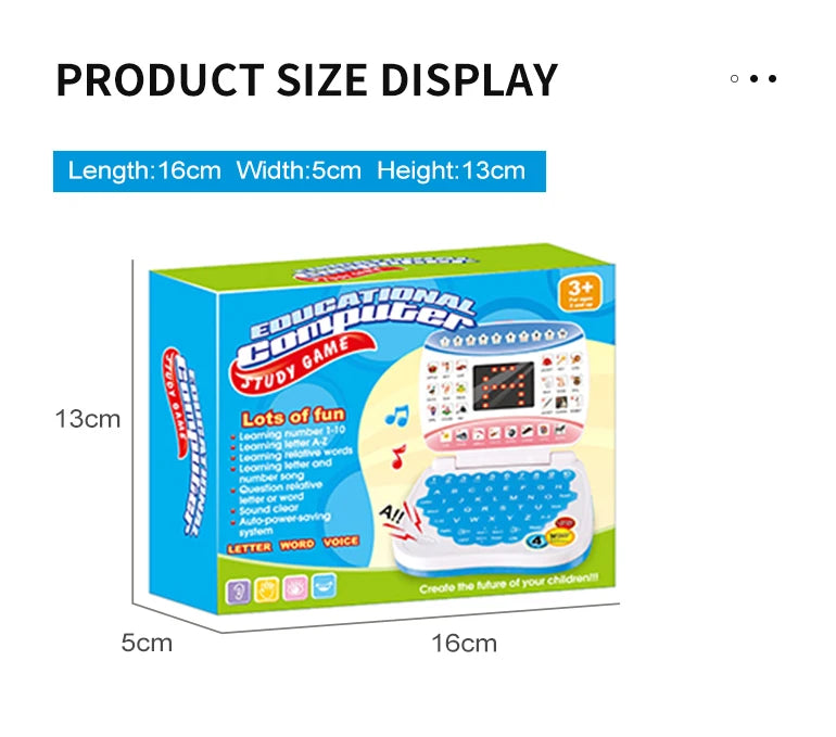 Kids Simulation Laptop – Portable Learning Typewriter for Ages 3–12