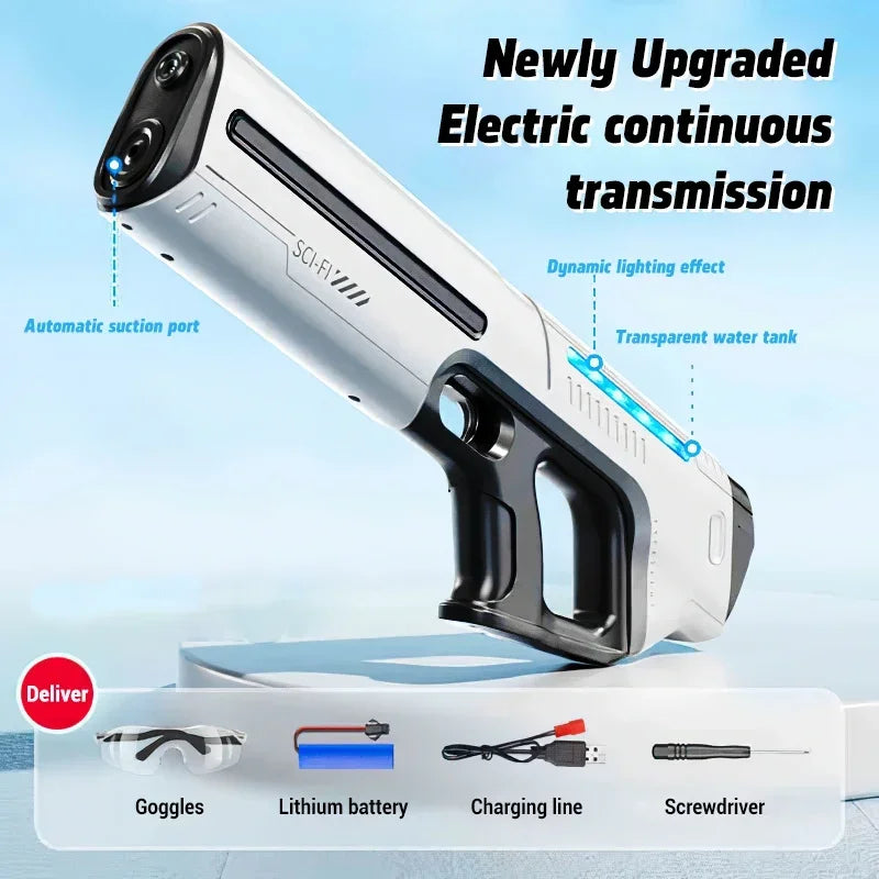 Electric Automatic Water Storage Gun Toys Portable Children Summer Beach Outdoor Fight Fantasy Spray Gun Toys Boy Kid Adult Game TinyToyShop