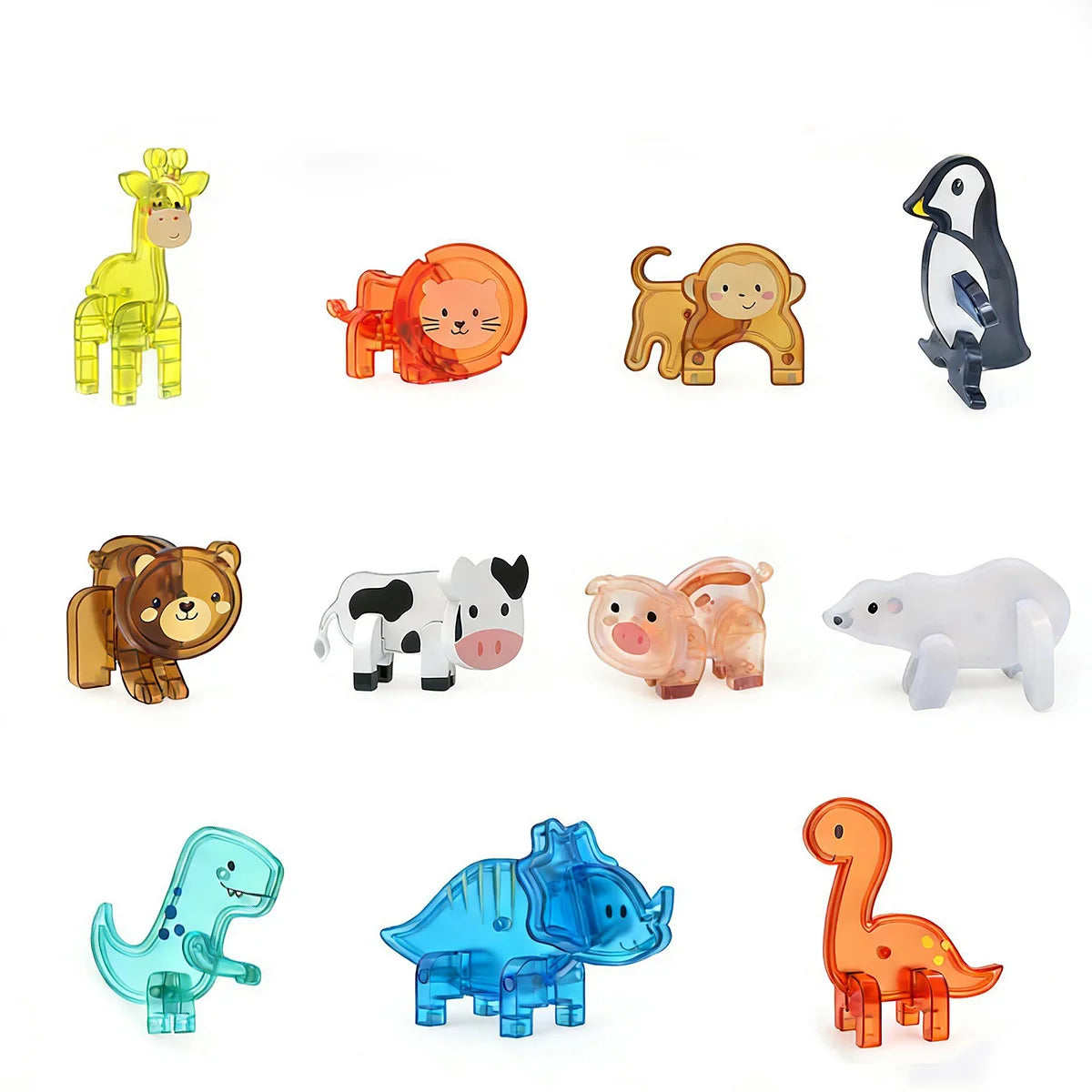 Magnetic Tile Animal Accessories – Mini Animal Puzzle Add-Ons for Kids