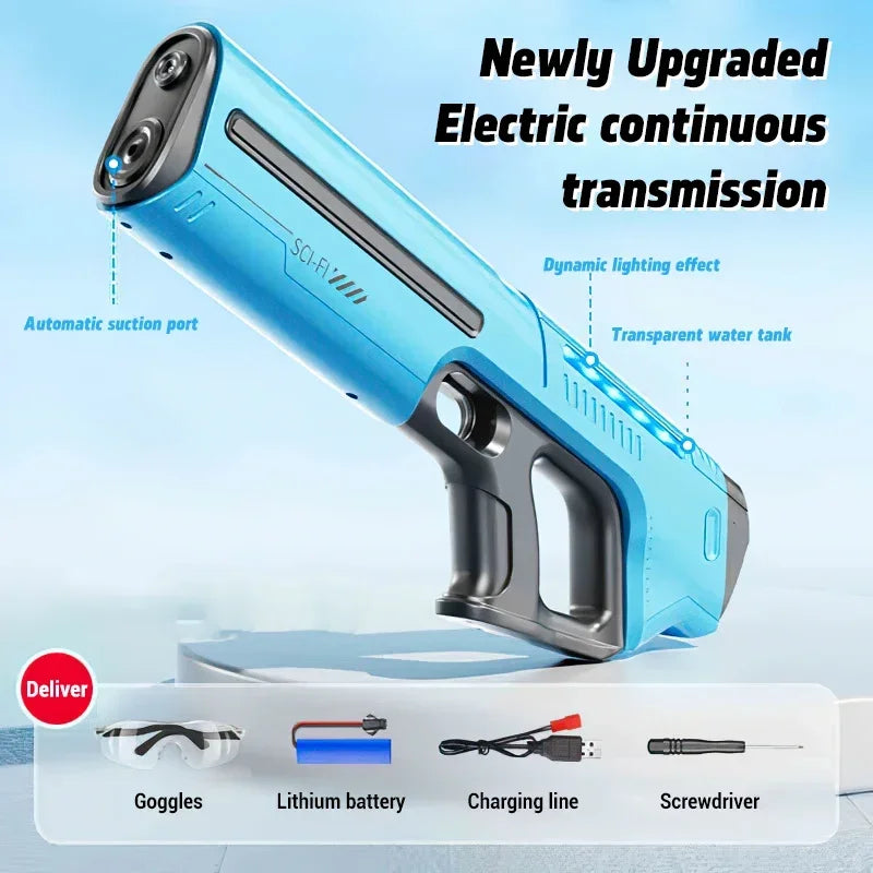 Electric Automatic Water Storage Gun Toys Portable Children Summer Beach Outdoor Fight Fantasy Spray Gun Toys Boy Kid Adult Game TinyToyShop