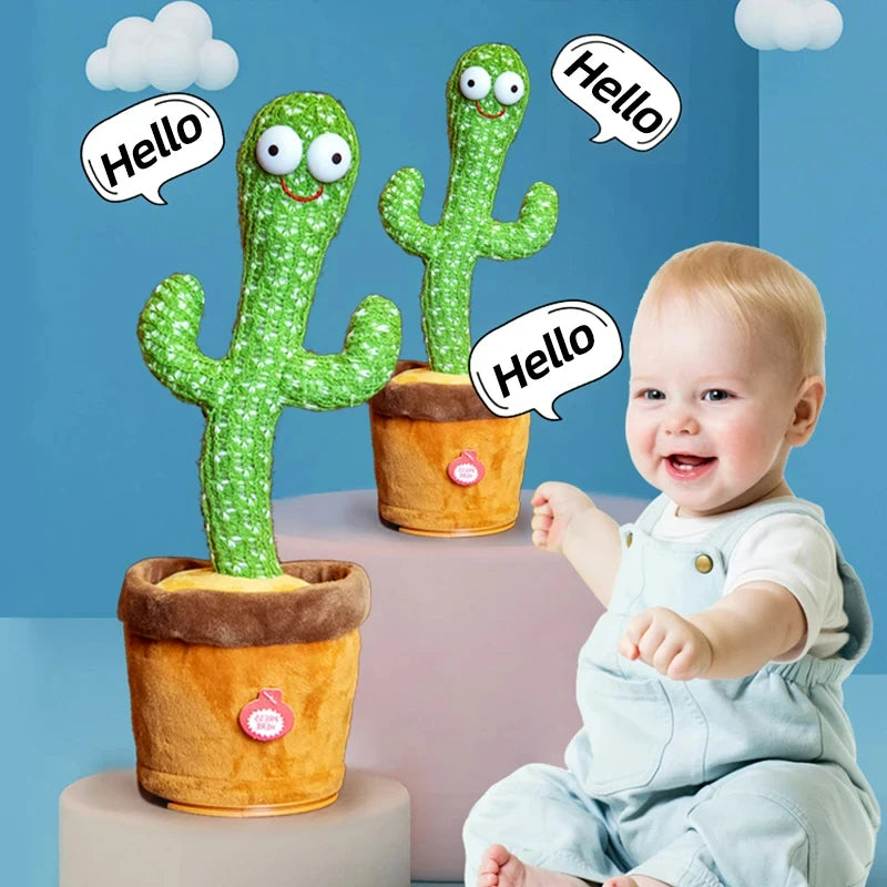 Dancing Cactus Talking Plush Toy with Music & Lights
