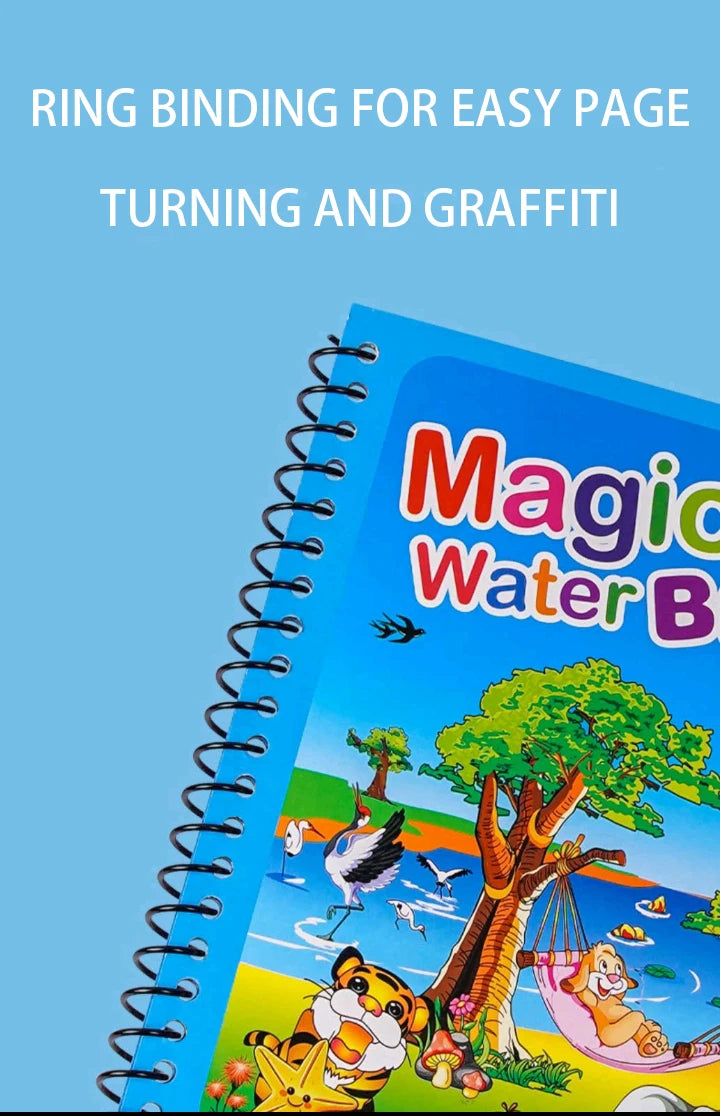 Magic Water Drawing Book – Reusable Montessori Coloring Toy for Kids