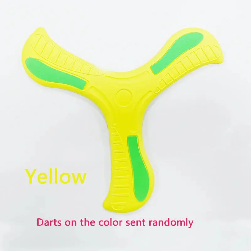Soft Foam Boomerang – Safe Indoor & Outdoor Flying Toy – Yellow