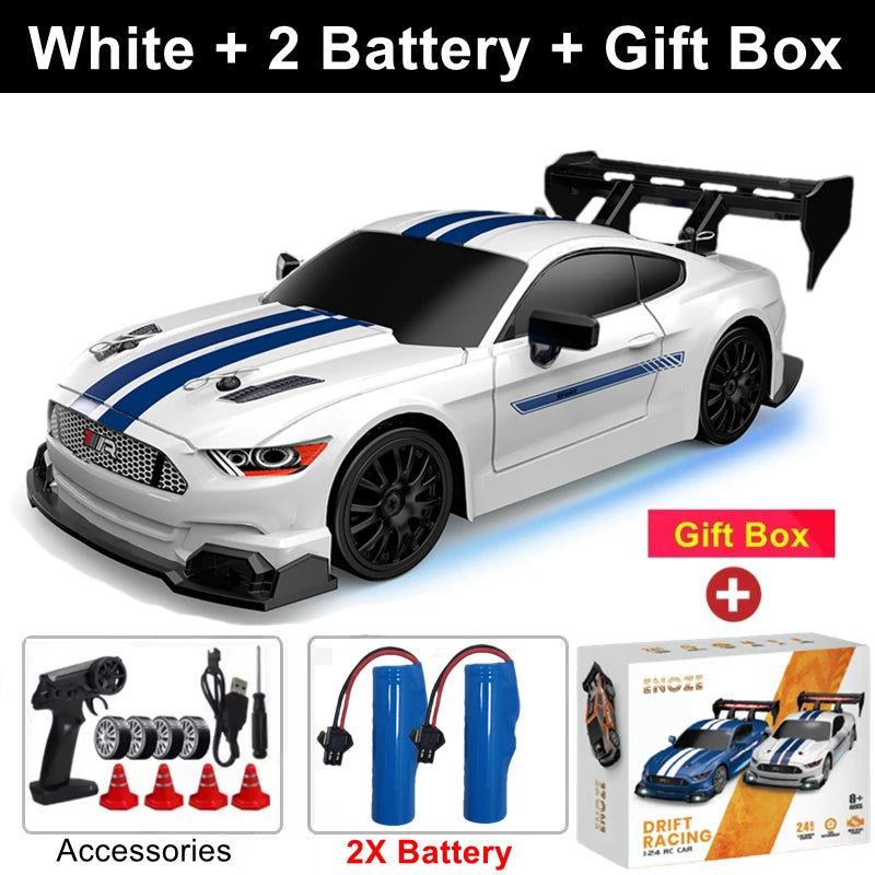 4WD RC Drift Car – GTRPRO 1:24 Scale Racing Car with LED Lights