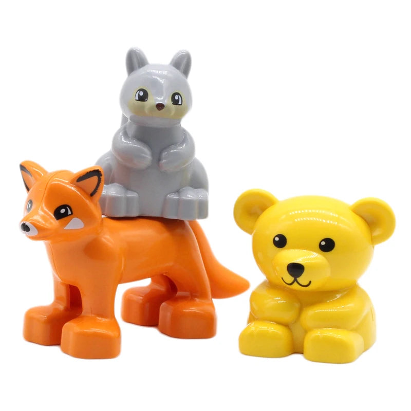 Zoo Animal Building Blocks Set – Compatible with Duplo, Dinosaurs & More