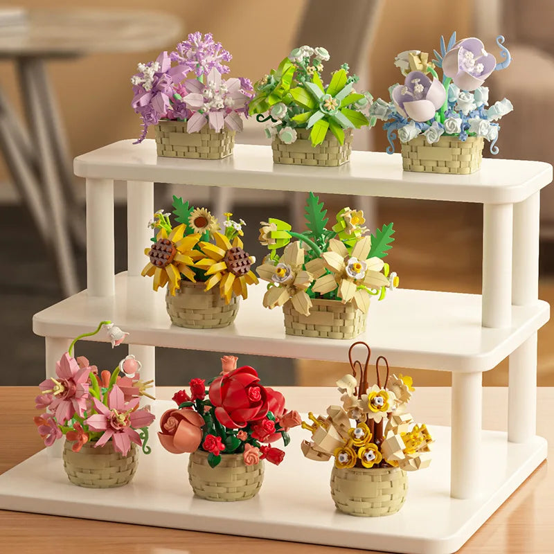 DIY Flower & Plant Building Blocks Set
