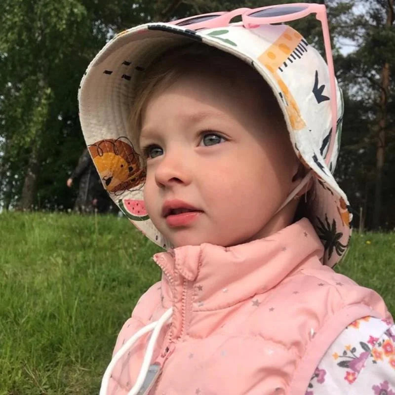 Baby Sun Hat – Cartoon Animal Park Fisherman Hat for Toddlers Ages 3 Months–7 Years
