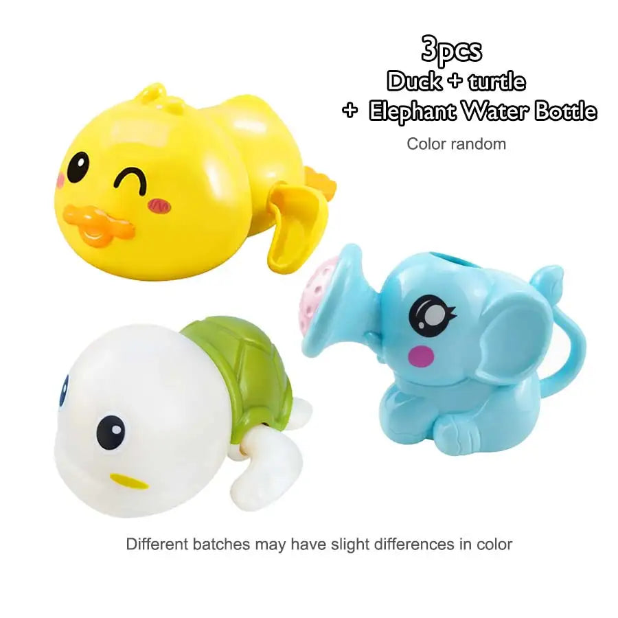 Swimming Turtle & Duck Bath Toy for Toddlers