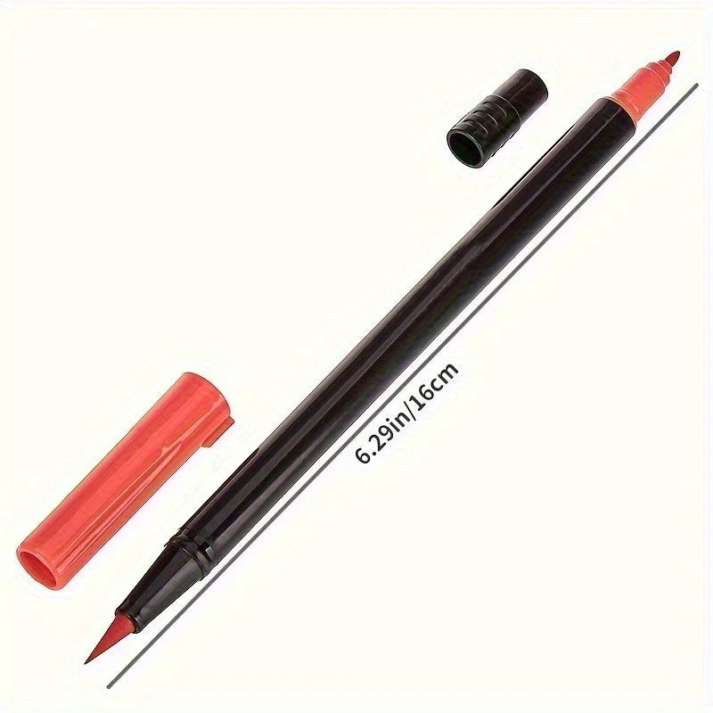 Vibrant Double-Ended Watercolor Markers – 24-Color Art Set