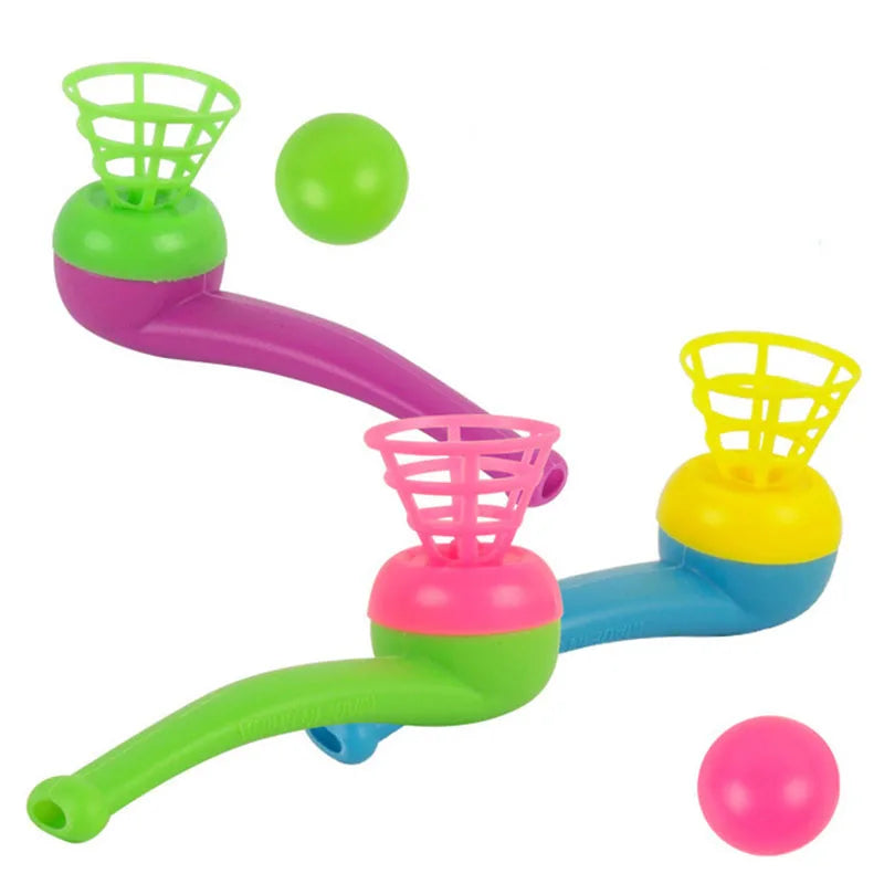 Plastic Pipe Blowing Ball Set – 3-Piece Outdoor Balance Training Toy