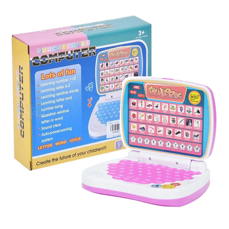 English Learning Laptop Toy – ABC, Numbers & Music for Kids 3+